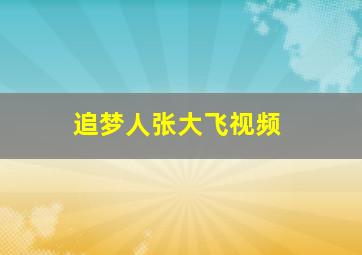 追梦人张大飞视频