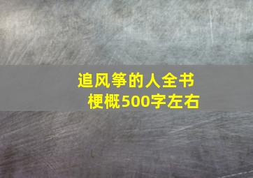 追风筝的人全书梗概500字左右