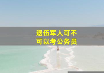 退伍军人可不可以考公务员