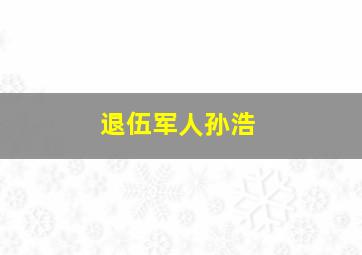 退伍军人孙浩