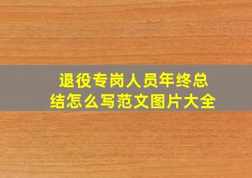 退役专岗人员年终总结怎么写范文图片大全