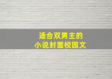 适合双男主的小说封面校园文