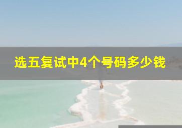 选五复试中4个号码多少钱