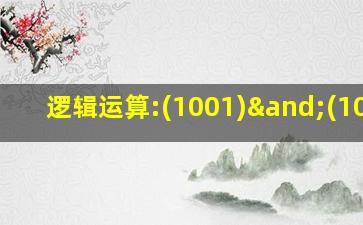 逻辑运算:(1001)∧(1010)