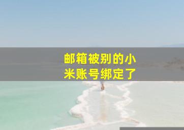 邮箱被别的小米账号绑定了