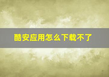 酷安应用怎么下载不了