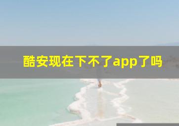 酷安现在下不了app了吗