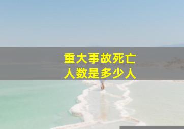 重大事故死亡人数是多少人