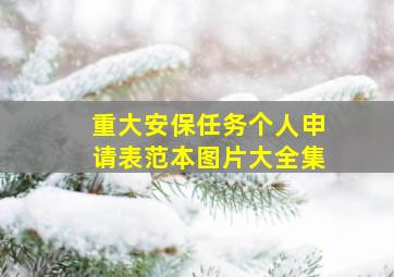 重大安保任务个人申请表范本图片大全集