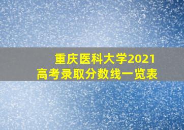 重庆医科大学2021高考录取分数线一览表