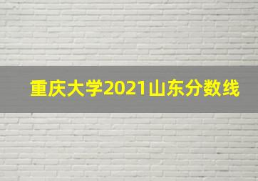 重庆大学2021山东分数线