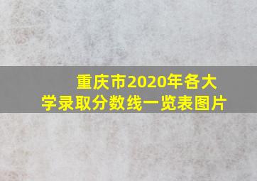 重庆市2020年各大学录取分数线一览表图片