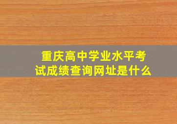 重庆高中学业水平考试成绩查询网址是什么