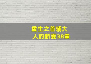 重生之首辅大人的新妻38章