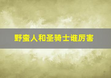 野蛮人和圣骑士谁厉害