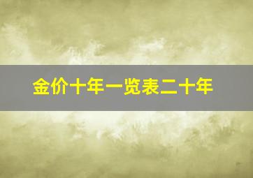 金价十年一览表二十年