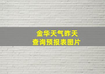 金华天气昨天查询预报表图片