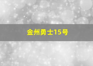 金州勇士15号