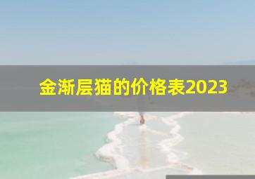 金渐层猫的价格表2023