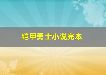 铠甲勇士小说完本