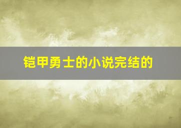 铠甲勇士的小说完结的