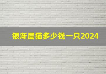 银渐层猫多少钱一只2024