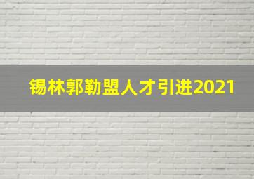 锡林郭勒盟人才引进2021