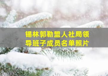 锡林郭勒盟人社局领导班子成员名单照片