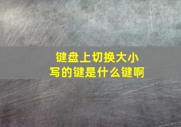 键盘上切换大小写的键是什么键啊