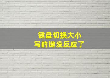 键盘切换大小写的键没反应了