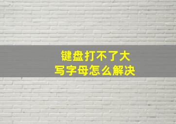 键盘打不了大写字母怎么解决