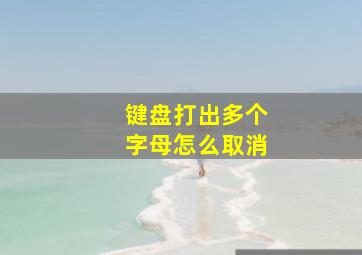 键盘打出多个字母怎么取消