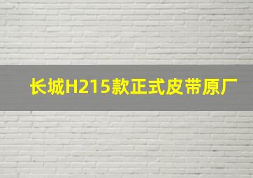 长城H215款正式皮带原厂