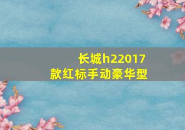 长城h22017款红标手动豪华型