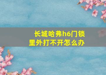 长城哈弗h6门锁里外打不开怎么办