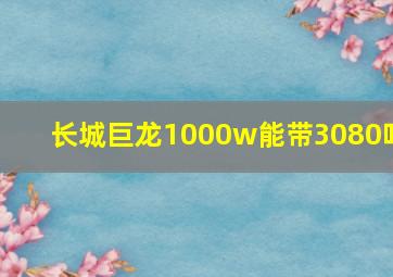 长城巨龙1000w能带3080吗