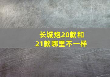 长城炮20款和21款哪里不一样