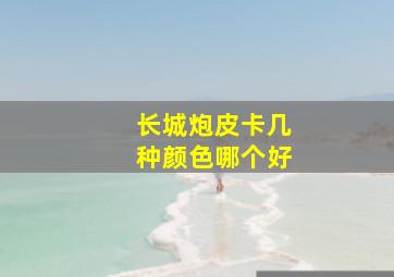 长城炮皮卡几种颜色哪个好