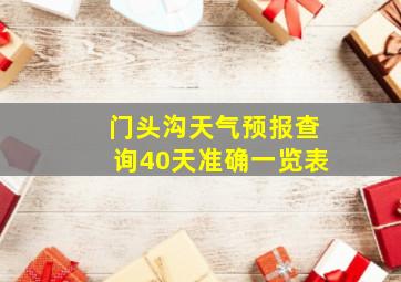 门头沟天气预报查询40天准确一览表