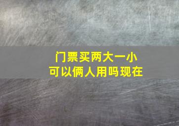 门票买两大一小可以俩人用吗现在