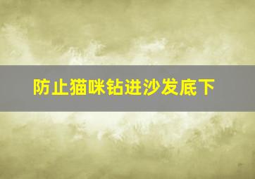 防止猫咪钻进沙发底下