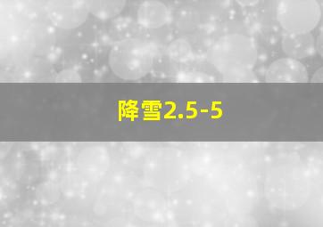 降雪2.5-5