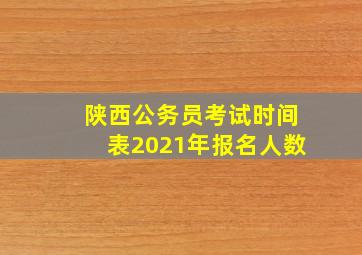 陕西公务员考试时间表2021年报名人数