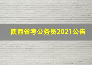 陕西省考公务员2021公告