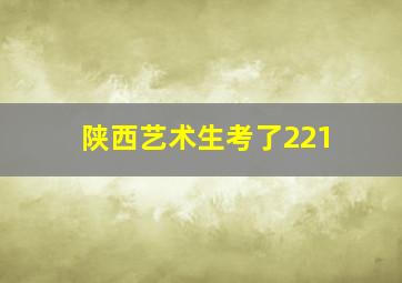 陕西艺术生考了221