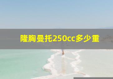 隆胸曼托250cc多少重