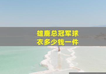 雄鹿总冠军球衣多少钱一件