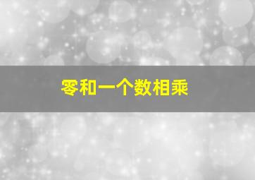 零和一个数相乘