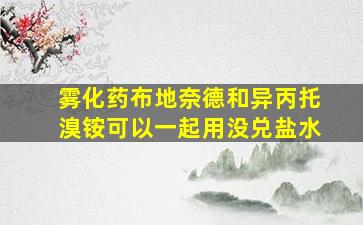 雾化药布地奈德和异丙托溴铵可以一起用没兑盐水