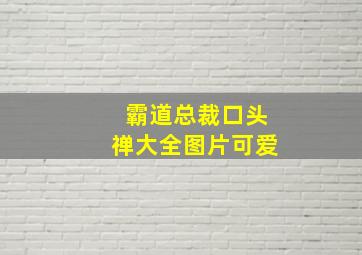 霸道总裁口头禅大全图片可爱